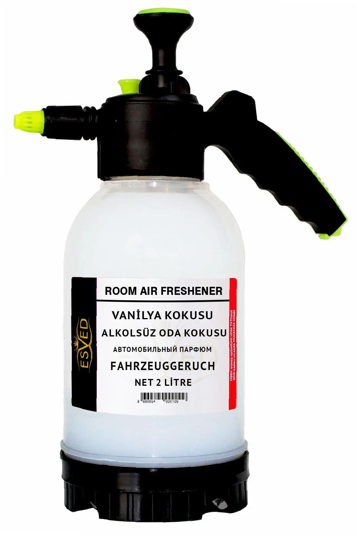 Vanilya Kokusu Alkolsüz Oda Parfümü, 2 Litre Pompalı Ortam Kokusu Araç, Ev ve İşyeri Kokusu